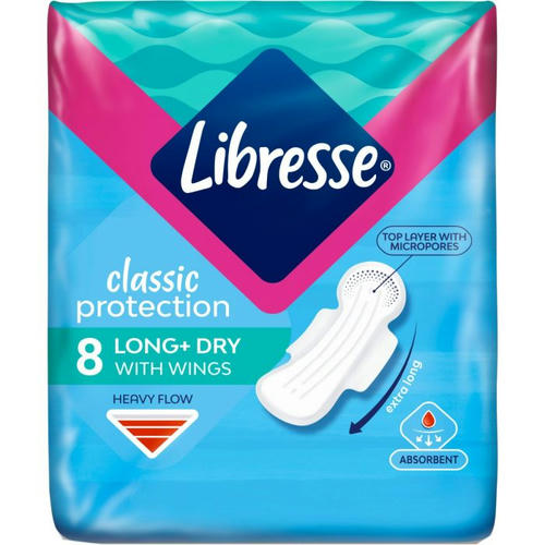 Прокладки Libresse Classic Protection Long+Dry №8