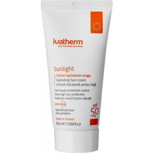 Крем Ivatherm Sunlight солнцезащитный увлажняющий для кожи лица SPF 50+ 50 мл