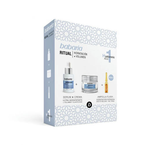Набор Babaria (Бабария) Интенсив увлажняющий с гиалуроновой кислотой (Крем для лица + Сыворотка для лица + Косметичка)