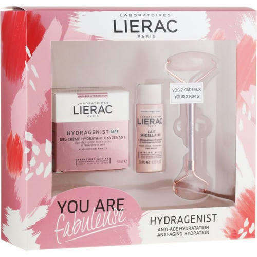 Набор Lierac Hydragenist (Гель-крем Hydragenist 50 мл + Мицеллярное средство 30 мл и Массажный роллер в подарок)