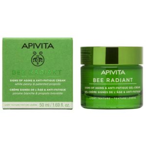 Гель-крем Apivita Bee Radiant легкая защита от признаков старения и усталости для кожи лица 50 мл
