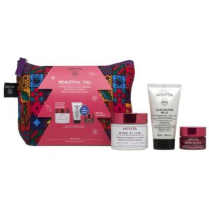 Набор Apivita Wine Elixir с легкой текстурой против морщин для повышения упругости кожи