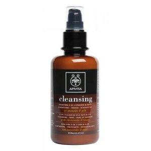 Молочко Apivita Cleansing 3 в 1 очищающее для лица/глаз с медом и ромашкой 200 мл