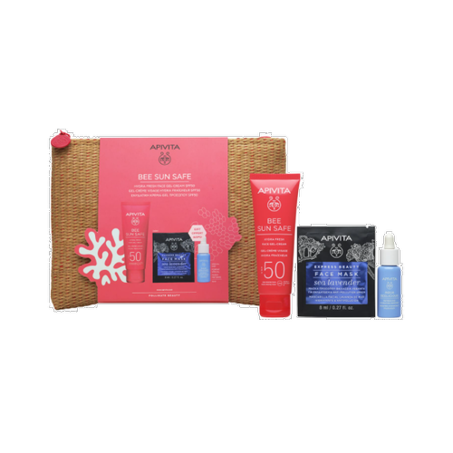 Набор Apivita Bee Sun Safe защита с солнцезащитным гель-кремом для лица SPF50