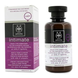 Пенка Apivita Intimate Защита от сухости для интимной гигиены с алоэ и прополисом 200 мл