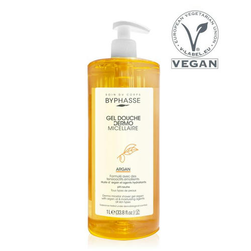 Гель Byphasse для душа мицеллярный Argan 1000 мл