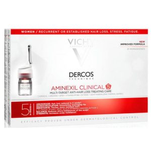 Средство Vichy Dercos Aminexil Clinical 5 против выпадения волос комплексного действия для женщин (монодозы 21 х 6 мл)