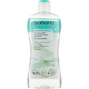 Мицеллярная вода Babaria двухфазная Алоэ для снятия макияжа 400 мл