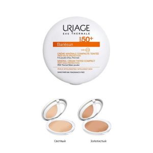Крем-пудра Uriage Bariesun солнцезащитная SPF50 тон светлый 10 г