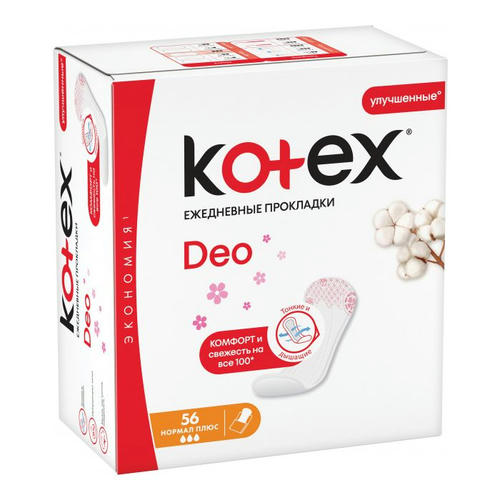 Ежедневные прокладки Kotex Normal Plus Deo №56