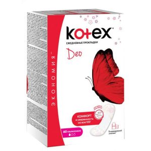 Прокладки Kotex Lux Super Slim DEO 60 шт (ежедневные)