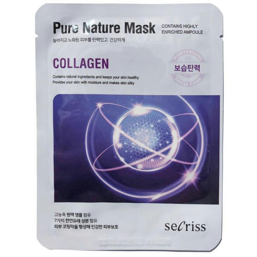 Маска тканевая seCriss Коллаген защита и уход для чувствительной кожи лица 25 мл