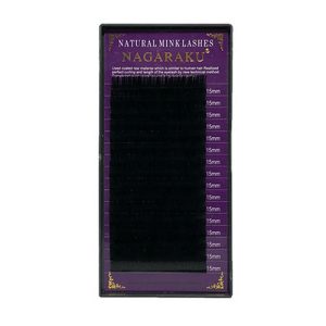 NAGARAKU, Ресницы на ленте Natural Mink, 15/0,07 мм, D-изгиб
