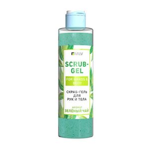 Milv, Скраб-гель для рук и тела «Зеленый чай», 250 мл