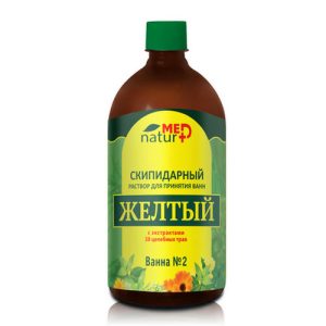 Naturmed, Скипидарная эмульсия для ванн «Желтая», 1000 мл
