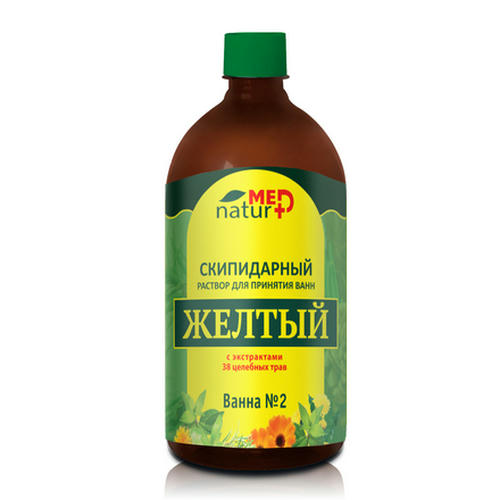 Naturmed, Скипидарная эмульсия для ванн «Желтая», 1000 мл