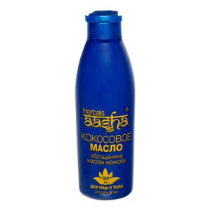 Aasha Herbals, Кокосовое масло с жожоба для лица и тела, 100 мл