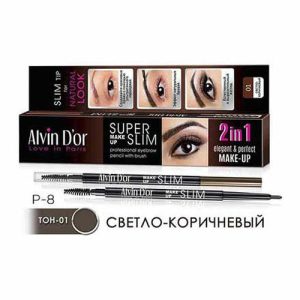 Alvin D'or, Карандаш для бровей Super Slim, Light Brown