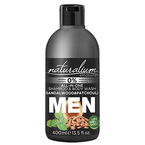 Naturalium, Шампунь и гель для душа «Сандаловое дерево и пачули», 400 мл