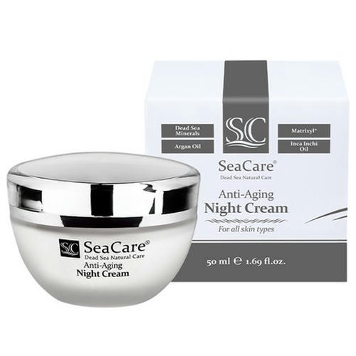 SeaCare, Антивозрастной ночной крем для лица с матриксил, минералами Мертвого моря и маслами Anti-Aging — изображение 2