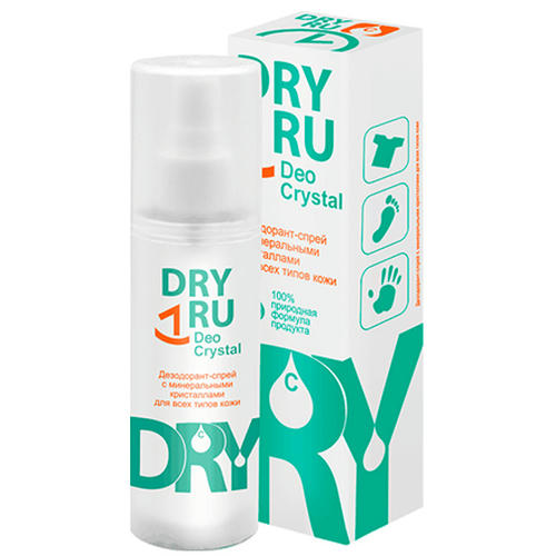 DRY RU, Дезодорант-спрей для тела Deo Crystal, 40 г