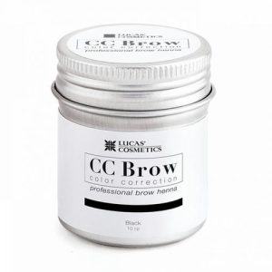 Lucas' Cosmetics, Хна для бровей CC Brow, черная, в баночке, 10 г