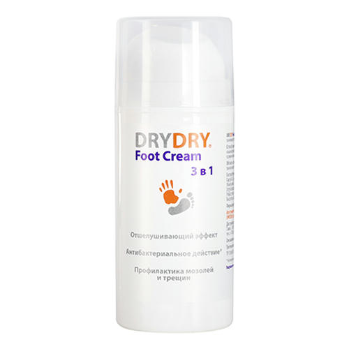 DRY DRY, Мультифункциональный крем для ухода за кожей стоп Foot Cream 3 in 1, 100 мл — изображение 3
