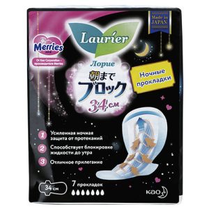Laurier, Гигиенические прокладки ночные Super Absorbent, 7 шт.