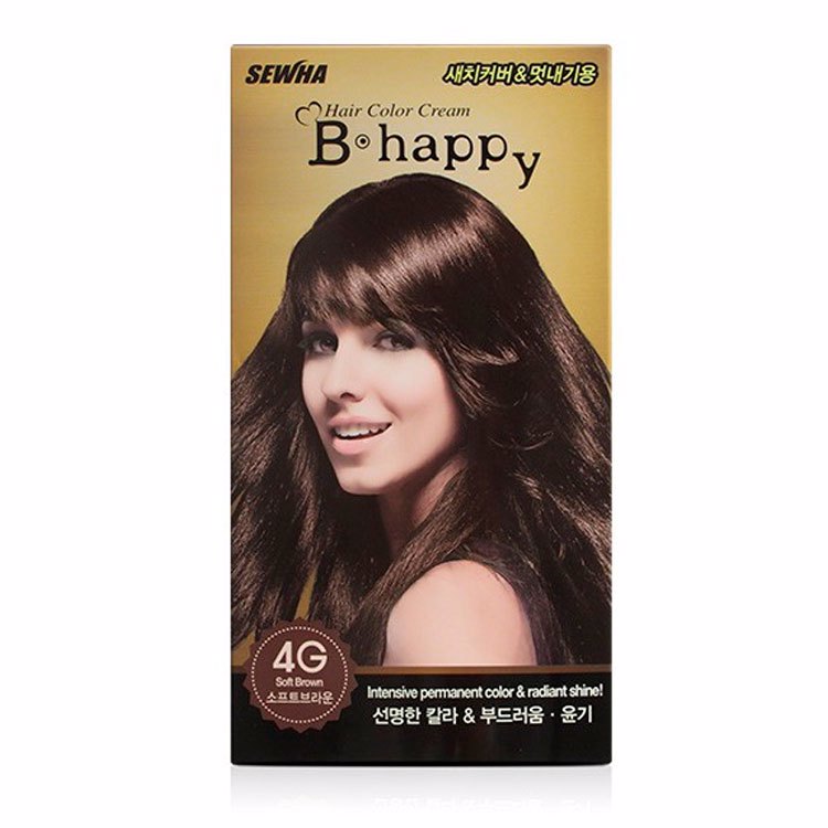 SEWHA B-HAPPY SOFT BROWN (4G) (40gr+80ml), Краска для волос #Мягкий шатен (40гр+80мл)