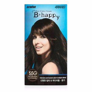SEWHA B-HAPPY DARK COFFEE BROWN (5.5G) (40gr+80ml), Краска для волос #Темный кофейный шатен (40гр+80мл)