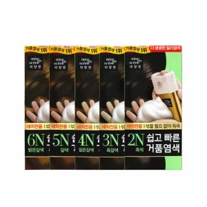 MISE EN SCENE EASY SPEEDY FOAM BUBBLE SELF HAIR COLOR NO DAMAGE DYE 5N #BROWN (40gr+40gr), Краска для волос #Коричневый (40гр+40гр)