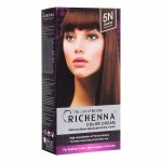 RICHENNA COLOR CREAM (HENNA) 5N #CHESTNUT (60ml+60ml), Крем-краска для волос с хной #Каштановый (60мл+60мл)