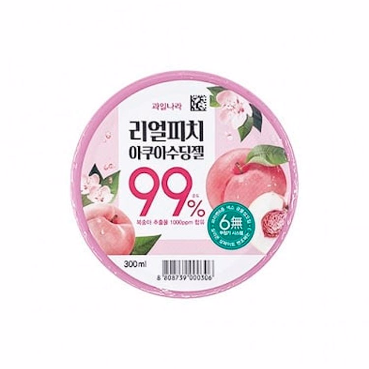 WELCOS REAL PEACH AQUA SOOTHING GEL (300ml), Успокаивающий персиковый гель (300мл)