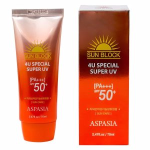 ASPASIA SUN BLOCK 4U SPECIAL SUPER UV (70ml), Легкий увлажняющий солнцезащитный крем для зрелой кожи (70мл)