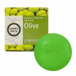 HAPPY BATH ESSENCE MOISTURE BAR OLIVE SOAP (90gr*4ea), Мыло для лица и тела с экстрактом оливы (90гр*4шт)