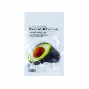 TENZERO SOLUTION SHEET MASK - #NOURISHING AVOCADO (25ml X 10pcs), Тканевая маска с экстрактом авокадо (25мл х 10шт)