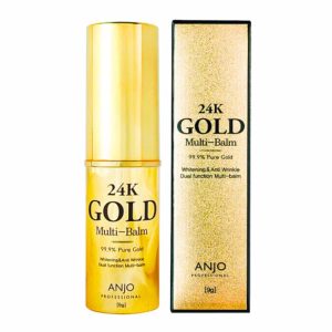 ANJO PROFESSIONAL 24K GOLD MULTI BALM 99% PURE GOLD WHITENING & ANTI WRINKLE (9gr), Отбеливающий мультибальзам против морщин (9гр)