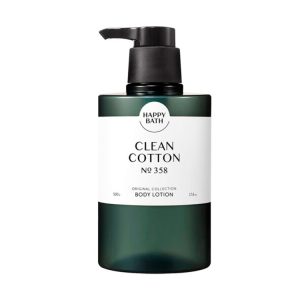HAPPY BATH ORIGINAL COLLECTION BODY LOTION CLEAN COTTON №358 (500gr), Лосьон для тела с натуральным цветочным ароматом (чистый хлопок) (500гр)