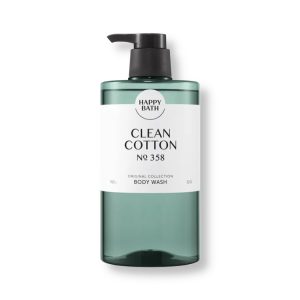 HAPPY BATH CLEAN COTTON ORIGINAL COLLECTION BODY WASH №358 (910gr), Гель для душа с натуральным цветочным ароматом (чистый хлопок) (910гр)