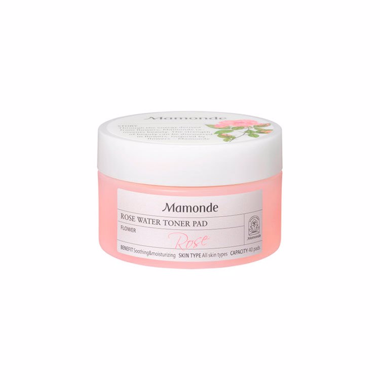 MAMONDE ROSE WATER TONER PAD (40ea), Очищающие диски с экстрактом розы (40шт)