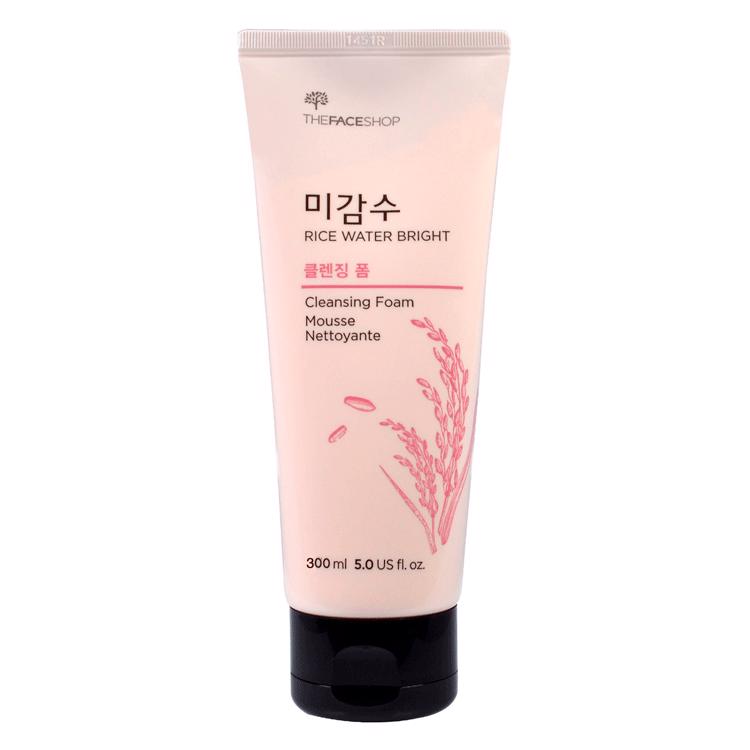 THE FACE SHOP RICE WATER BRIGHT CLEANSING FOAM (300ml), Очищающая пенка с экстрактом риса (300мл)