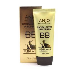ANJO NATURAL COVER SNAIL SUN BB SPF50 (50ml), ББ крем на основе улиточного муцина с высоким фактором UV (50мл)