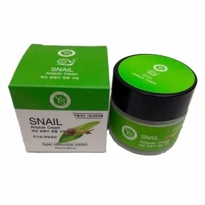 YE GAM TOP FACE SNAIL AMPULE CREAM (70ml), Ампульный крем для лица с муцином улитки (70мл)