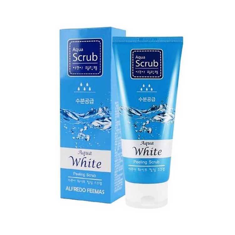 ALFREDO FEEMAS AQUA WHITE SCRUB PEELING GEL (180ml), Отбеливающий пилинг-скраб (180мл)