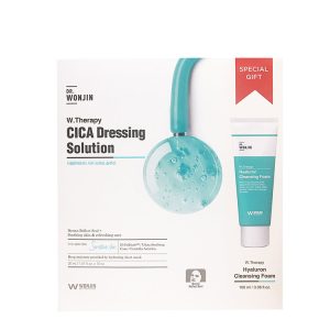WONJIN W. THERAPY CICA DRESSING SOLUTION (30g * 10pcs + 100ml), Успокаивающая и глубоко увлажняющая коллагеновая маска