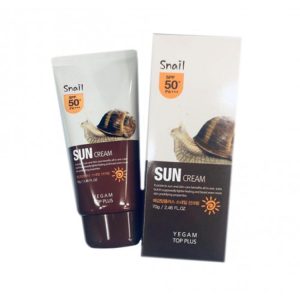 YEGAM TOP PLUS SNAIL SUN CREAM SPF50+PA+++ (70ml), Солнцезащитный крем с экстрактом улитки (70мл)