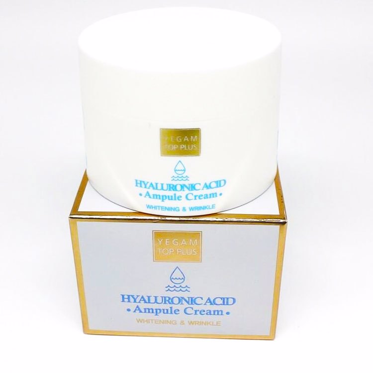 YE GAM TOP PLU HYALURONIC ACID AMPULE CREAM 80gr, Ампульный крем с гиалуроновой кислотой