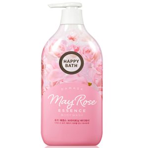 HAPPY BATH ESSENCE BODY WASH DAMASK MAY ROSE (900ml), Увлажняющая эссенция для тела с ароматом дамасской розы (900мл)