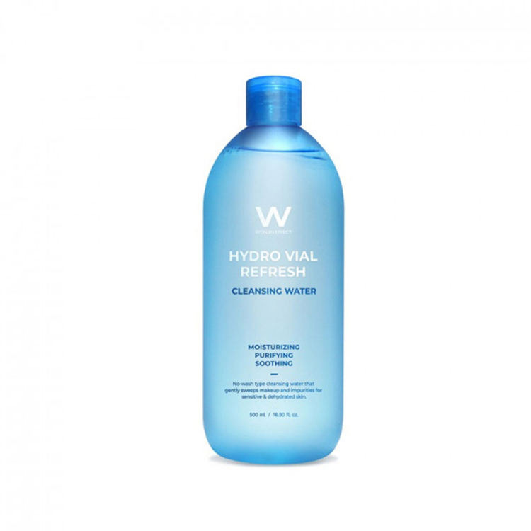 WONJIN EFFECT HYDRO VIAL REFRESH CLEANSING WATER (500ml), Очищающая вода для снятия макияжа с эффектом увлажнения (500мл)
