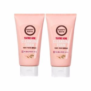 HAPPY BATH TEATREE ACNE CLEANSING FOAM 2IN1 (150gr+150gr), Пенка для умывания от акне с маслом чайного дерева